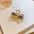 Factory Wholesale Fashion Lady Bowknot Hair Accessories 2022  Alloy Hair Claws With Rhinestone Hair Claws for Girl