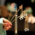 Retro Chinese Style Sweet Tassel Hair Clip for Women Hair Stick Pins Butterfly Handmade Hairpins Charm Jewelry Accessories