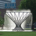 Large Outdoor Big Net Bowl Park Garden Grassland Decoration Stainless Steel Water Fountain