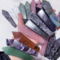 Wholesale Natural Crystal Stone Healing Quartz Stone Crystal Point Wand Gemstone Gift for Men VIP