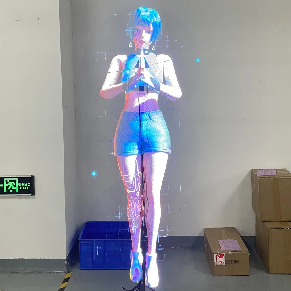 High Technical Definition Easy Management Supper Effective 3D Hologram Fan Advertising Player
