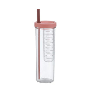 700ml Juice Cups Plastic Drinking Water Cup with Fruit Infuser and Straw customizable