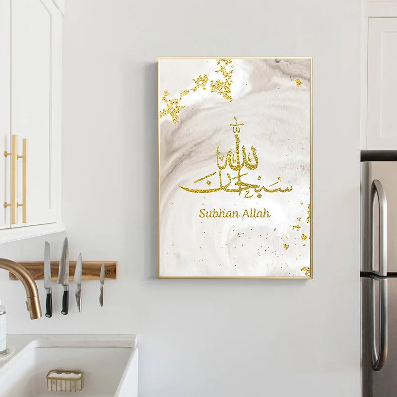 60*80CM Golden Marble Pattern Decorative Core Modern Wall Painting Home Living Room Hanging Painting Frameless XJ0217-C