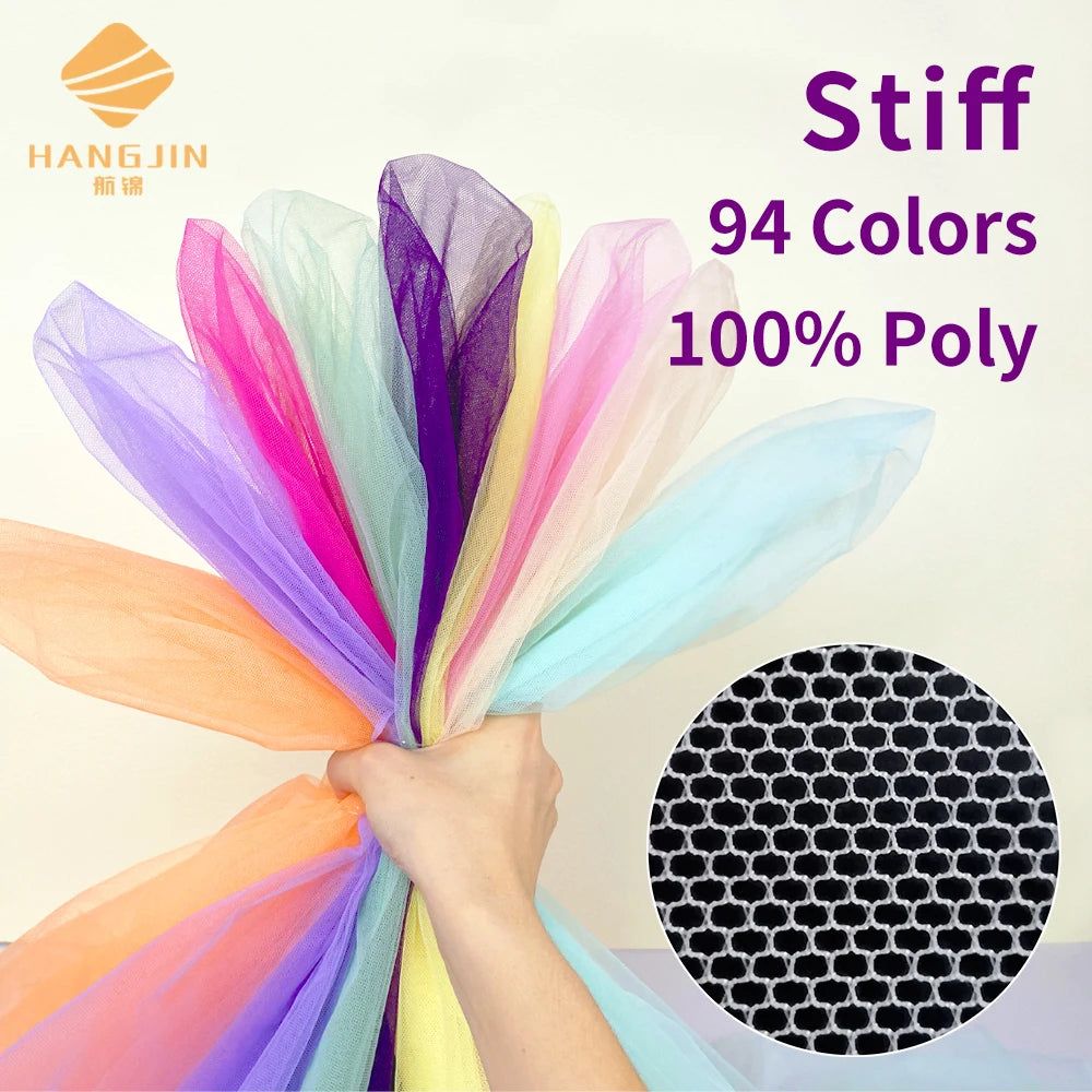 100% Polyester Tulle Fabric Custom Tulle Net in Stock Dress Fabric Colorful Tutu Dress Fabric MegaBDM