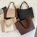 2025 New Fashion Stitching Color Woman Tote Bags Large Woman Handbags for Commuting PU Leather Retro Style Woman Sling Bags
