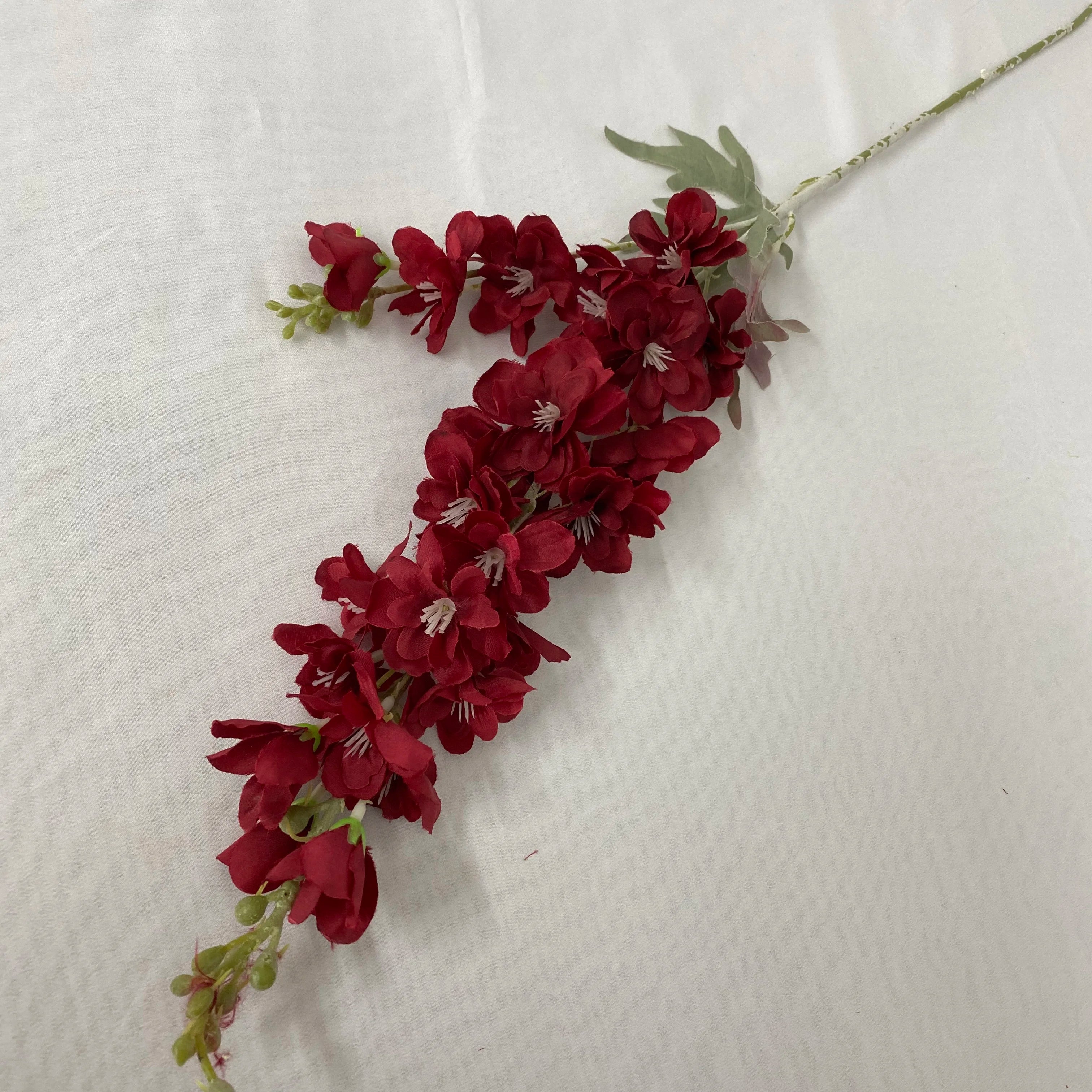 Multicolor-red Modern Style Artificial Flower Decoration Mariage Spring Flocked Double Forked Swallow