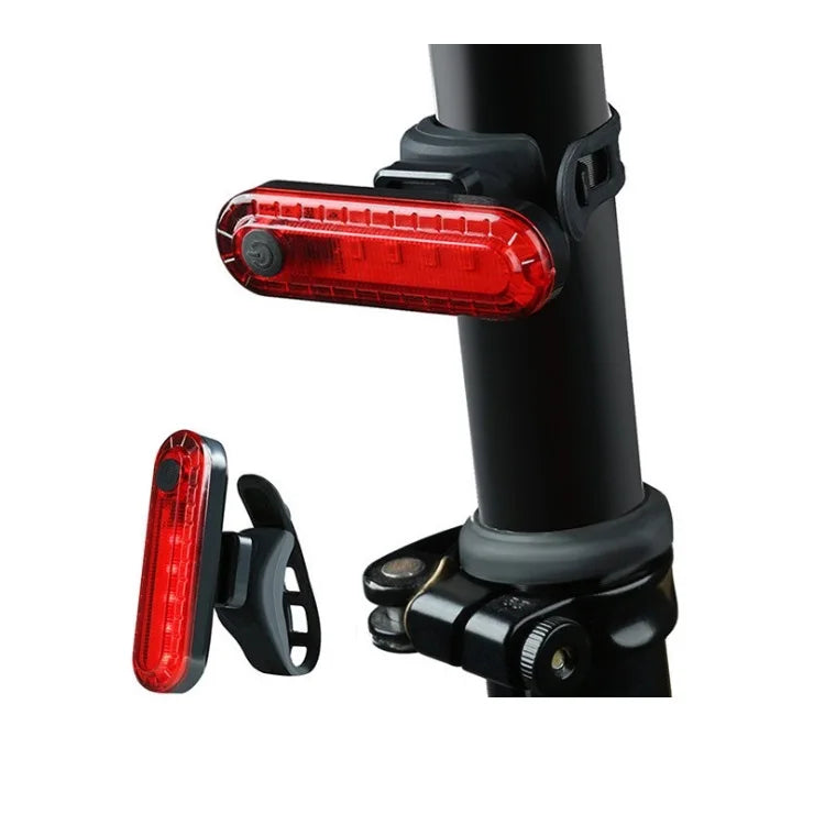 USB Rechargeable LED Bike Tail Light 330mAh Built-in Battery Red LED Position Rear Light MegaBDM