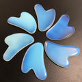 HY Best seller custom body facial lifting firming massage tools natural opalite scraping board heart stone gua sha