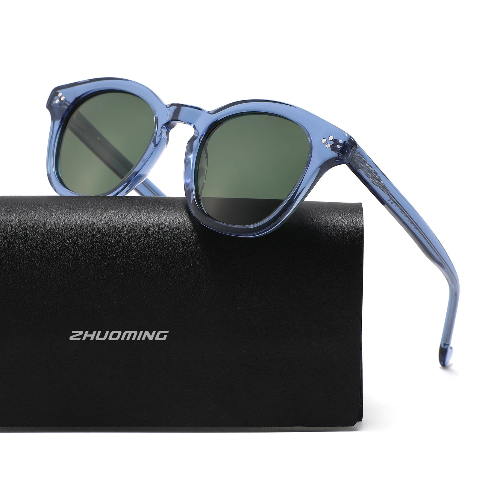 CONCHEN Hot Selling Round Frame Sun Glasses Unisex Vintage Acetate Polarized Sunglasses for Outdoor