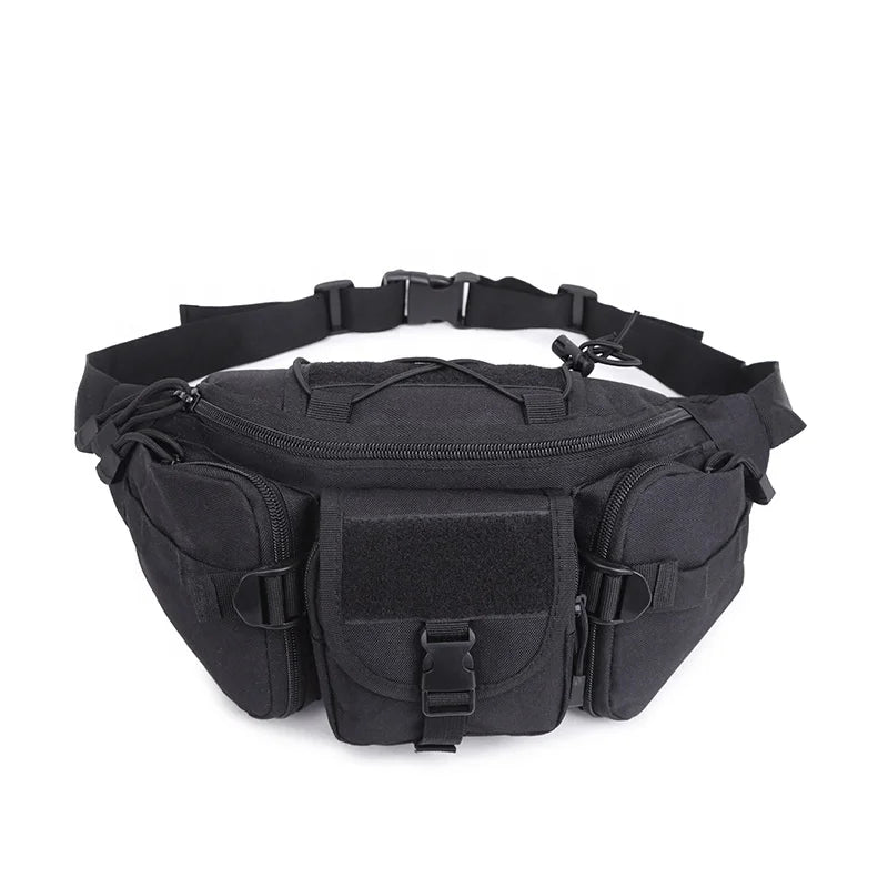 Tactical Fanny Pack for Men Waist Bag Black Hip Belt Outdoor Hiking Fishing Bumbag Hunting Waist Tactical Bag