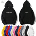 Wholesale Cheap Blank Hoodie Winter Fleece High Quality Polyester Hooded Streetwear Sublimated Custom Embroidery Mens Hoodies