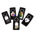 HOCAYU Personalized Wholesale White Round Metal Sublimation Keychain Blanks with Packaging Box MegaBDM