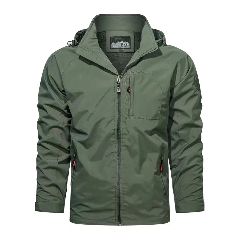 Custom Men's Windbreaker Jackets  Hooded Wind Breaker Casual Coat Male Clothing Autumn Jackets