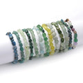 Cliobeads Boho Jewelry Moonstone Garnet Amethyst Crystal rainbow Gemstone Nuggets Bead Bracelet for Women