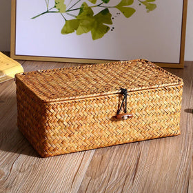 Woven Basket square Storage Box Woven Rattan Storage Box Woven Storage Boxes