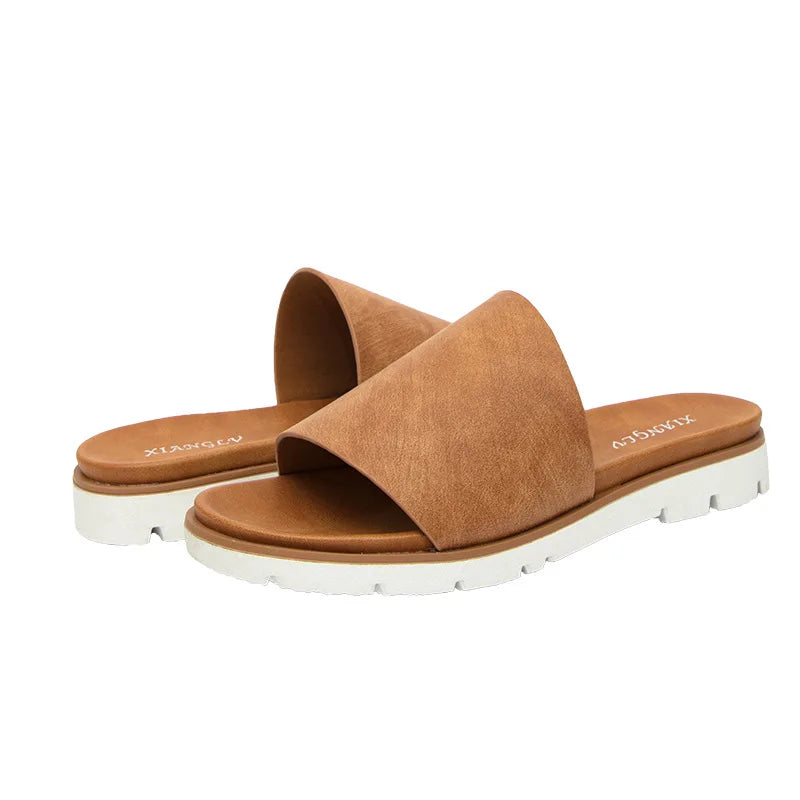 New Design Large Size Comfortable Sandales Femmes Women Shoes Lightweight Female Beach Wedge Slippers Sandals for Ladies