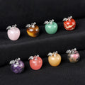 20mm Natural Stone Round Shaped Charm Healing Crystal Gem Stone Fruit Charm Pendant for DIY Jewelry Making