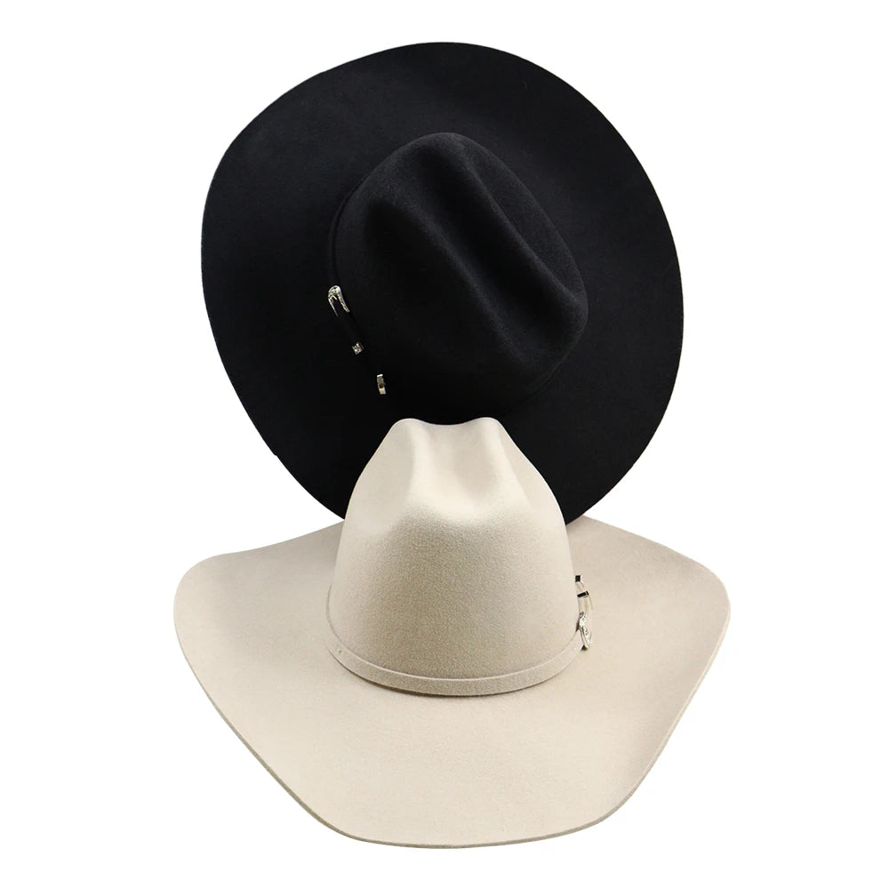 Men Wool Cowboy Hat Handmade Wide Brim Cowboy Hat Sombrero White Color Cowboy Jazz Hat