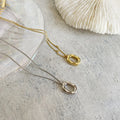 Wholesale New Fashion Jewelry Chain Silver Geometric Ellipse Necklace for Women