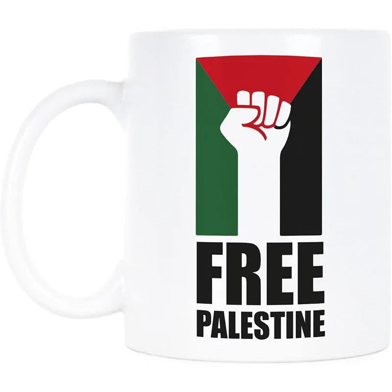 Promotional 350ml National Flag Print Coffee Cup Ceramic Mug with Handle