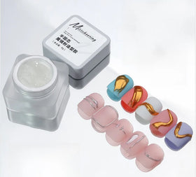 Misscheering Nail Art Enhancement Semi Solid Magic Mirror Powder Multifunctional Phototherapy 3D Molding Gel