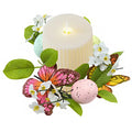 TLO-021 Thanks Giving Easter Day Candle Holder Decoration Garland With Butterfly Flower Easter Egg Candlestick Wreath Decoration