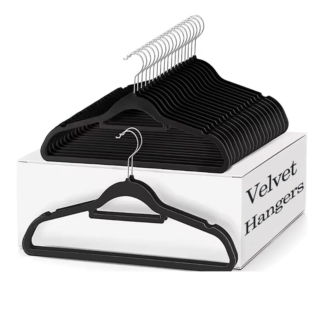 Low Price Wholesale Velvet Hangers Anti-Slip Plastic Hanger Cloth Hangers for Wardrobe Wholesale Clothes Velvet Hangers