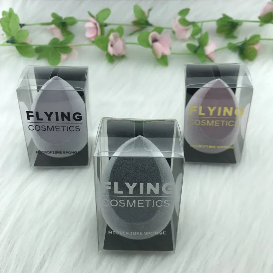 2024 New Arrival Fly Gradient Color Series Super Soft Microfiber Makeup Blender Pink Makeup Sponge Latex Free Washable 40x60mm