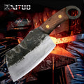XITUO Full Tang Handmade Chopping Cleaver Butcher Knife High Carbon Clad Steel Kitchen Chef Knife Japanese Santoku Tool Hot New