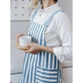 Custom Design Print Logo Black Long Chef Cooking Kitchen Bib Apron in Cotton with Two Pockets