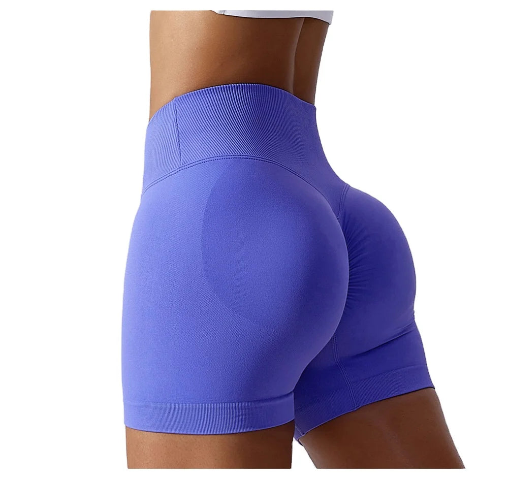2025 Summer New Breathable Quick Dry High Elastic Yoga Shorts Running Sports Short Seamless Yoga Shorts Push up Mujer Women