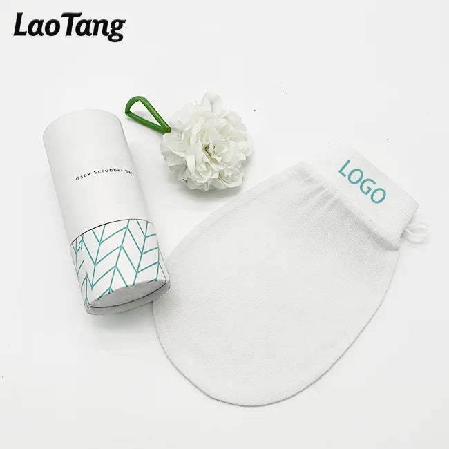 Wholesale Custom Exfoliating Soft Bath Gloves Morocco Hammam Scrub Mitt Shower Towel for Body and Face