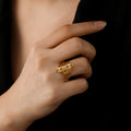 Witch Knot Ring Witchcraft Triquetra Irish Celtics Knot Good Luck Amulet Stainless Steel Jewelry Ring