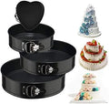 4\" 7\" 9\" 10\" Non-Stick Springform Cake Pan Set Leakproof Cheesecake Pan Removable Bottom Heart Shaped Baking Dishes Pans MegaBDM