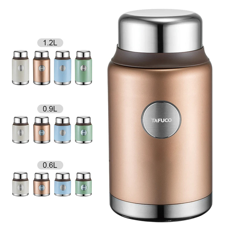 Big Size 1.2L Hot Outdoor Safe  Private Label Lunch Box Food Flask Stainless Steel Vacuum Food Jar