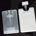 Clear White Black Credit Card Perfume Bottle 20ml Empty Stock Plastic Credit Card Pocket Size Perfume Mist Flat Spray Bottle