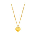 New Female Summer Necklace Gold Plated Stainless Steel Clavicle Chain with Heart Trendy Simple Temperament Jewelry