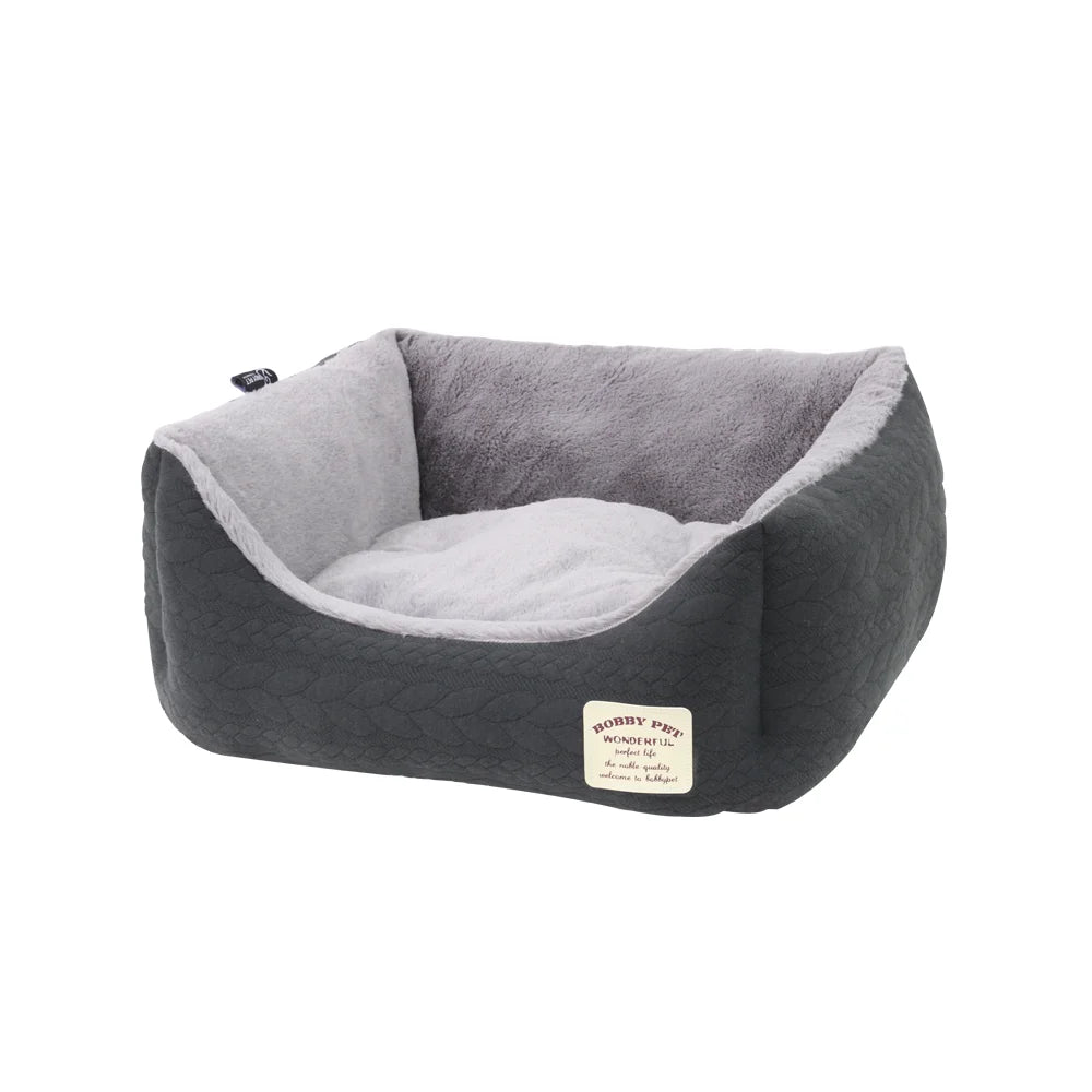 Premium Fashion Square Cat Dog Bed Ultra Soft Warming Pet Bed Washable Anti-Static Cover for Winter Season Manufacturer Direct