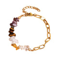 Women's Classic Butterfly Beaded Bracelet New Natural Crystal Gravel Double Spell Stainless Steel for Anniversaries Wholesale
