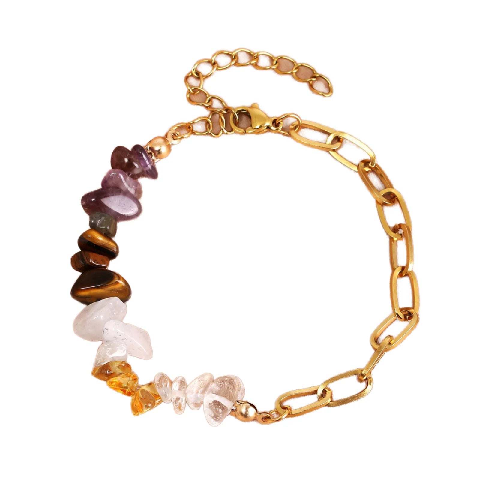Women's Classic Butterfly Beaded Bracelet New Natural Crystal Gravel Double Spell Stainless Steel for Anniversaries Wholesale
