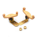Pair of Brass Shoulder Rest Support and Silica Gel Claws Adjustable Support for Violin Shoulder Rest Accessories 4/4 1/2 1/4