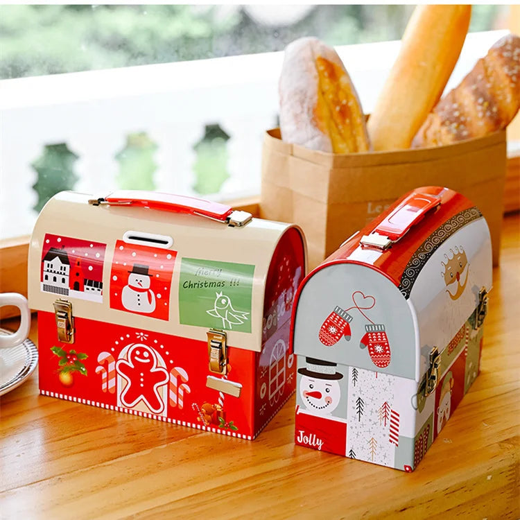 Factory Direct Hot Selling Christmas Candy Gift Ornament Tin Box Popular Empty Metal Cans
