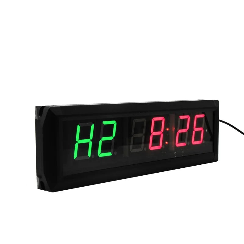 Multi-functional Sports Training 1.8 Inch LED Digital Fitness Timer for Gym Garage Wall Mounted Timing Interval Clock