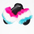Women Solid Color Home slippers Warm Cross Soft Plush Furry Faux Fur House Shoes