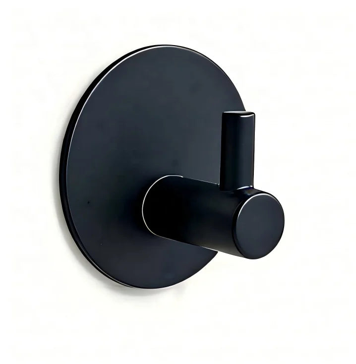 Black Nordic Wall Mount Metal Living Room Bathroom Wardrobe Towel Coat Clothes Hidden Towel Hook