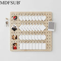 Sublimation MDF Wood Carabiner Keychain White Round Shape DIY Printable Blank Key Rings for Heat Transfer Single Side 50x50mm