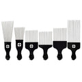 Professional Barber Hair Styling Afro Comb Plastic Handle Metal Tooth Hairdressing Curly Hair Pick Tools for Black Man