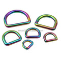 Stock Supply 16mm Small rainbow Colored Metal D Ring Bag Buckle