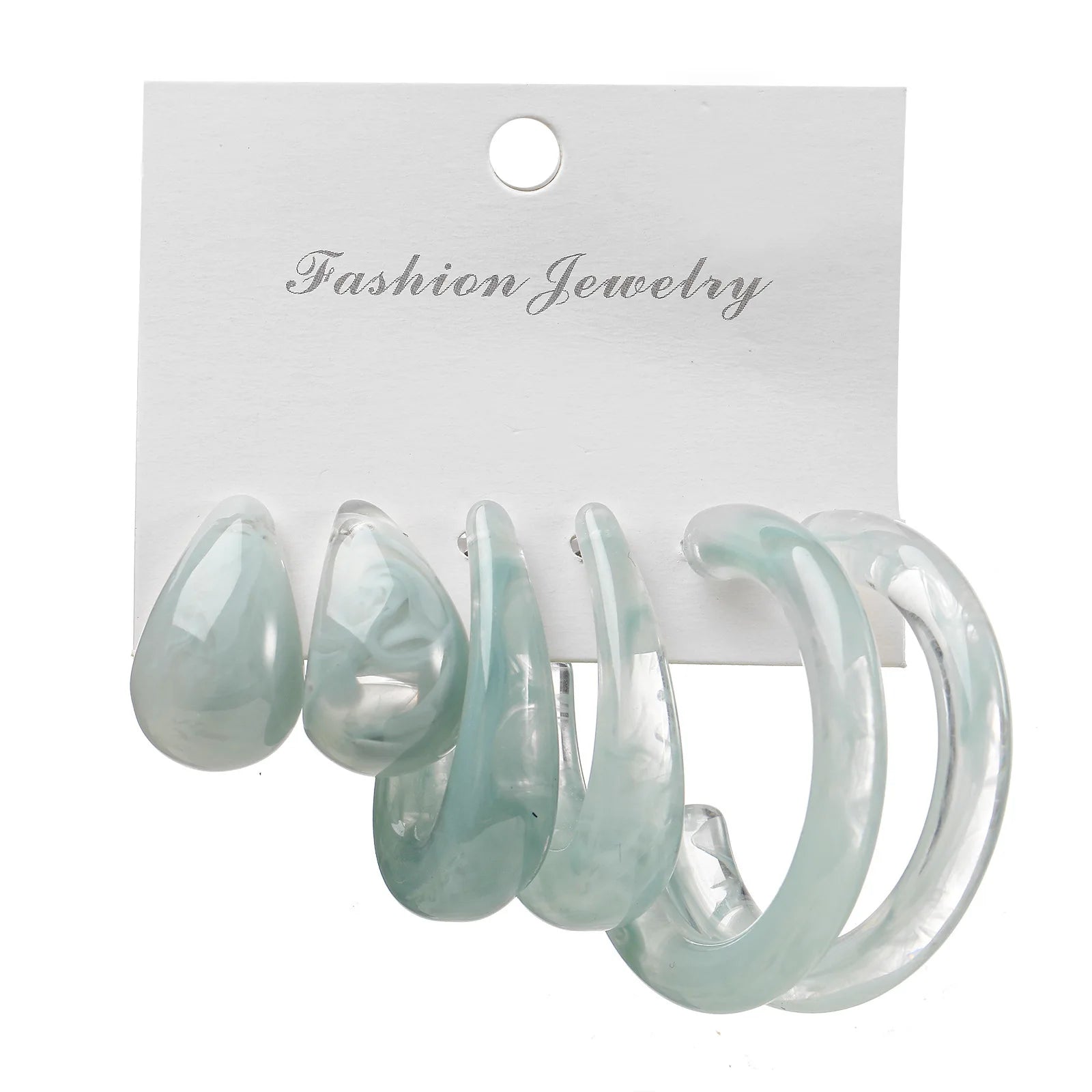 Wholesale Flea Market Cheap Jade Earrings Hoop Jewelry for Woman