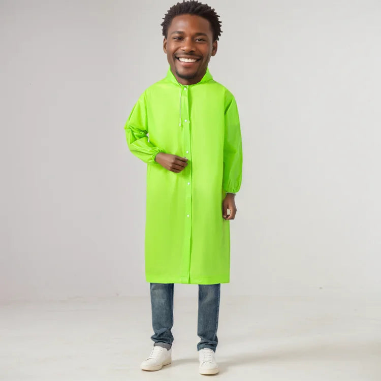 Qingya PEVA Disposable Raincoats Windproof Breathable Features Durable Single-Person for Outdoor Fashionable Portable